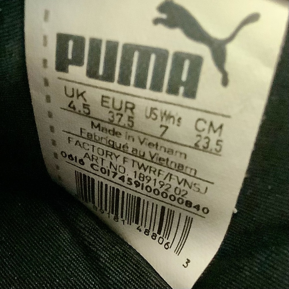 Puma Black and Gold Athletic Shoes - Picture 6 of 6